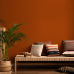 Spiced Ochre Wallpaper / Solid Color / Modern Minimalist Style in Warm Terracotta and Burnt Orange - E149