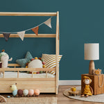 Northern Reef Wallpaper / Solid Color / A Moody Jewel Tone in Deep Teal - E175