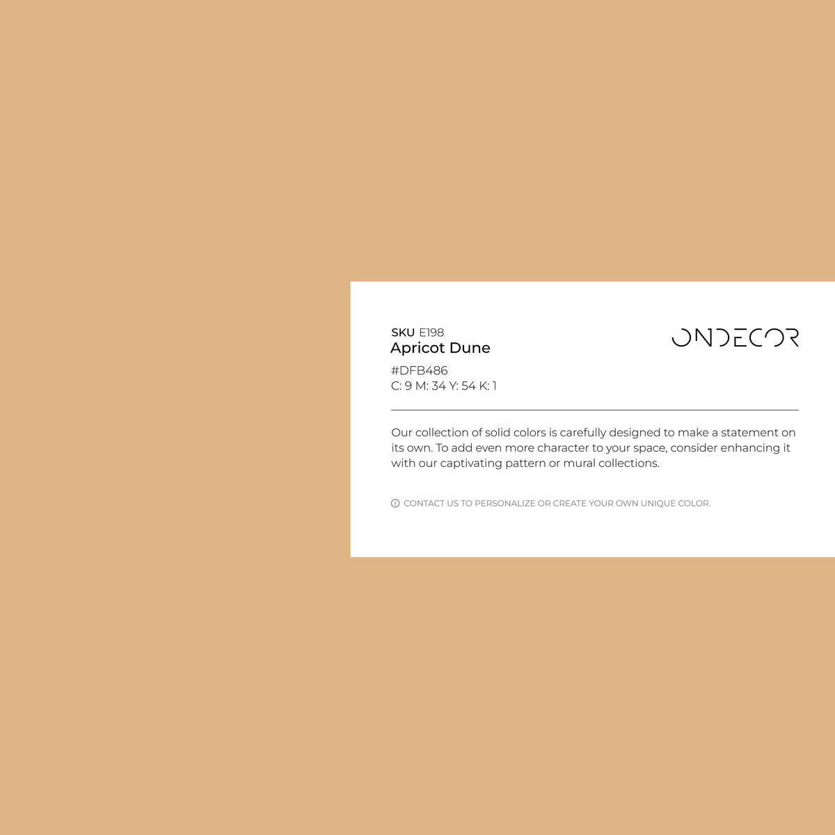 Apricot Dune Wallpaper, Solid Color Peel and Stick in Warm Beige and Terracotta for a Modern Boho Accent Wall - E198