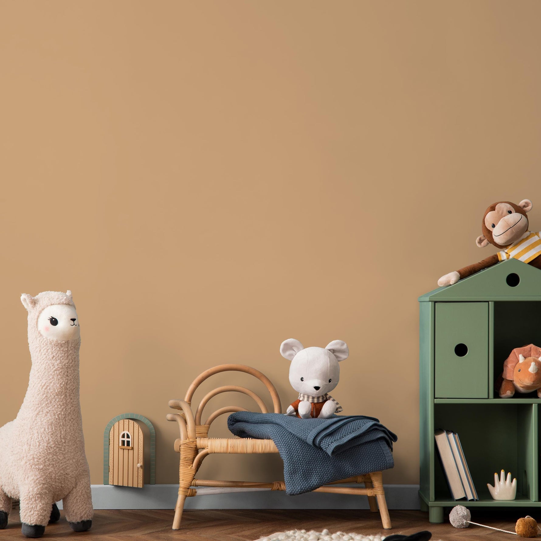 Apricot Dune Wallpaper, Solid Color Peel and Stick in Warm Beige and Terracotta for a Modern Boho Accent Wall - E198