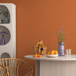 Sunbaked Orange Wallpaper / Solid Color / A Modern Minimalist Design in a Warm Terracotta and Clay Hue - E148