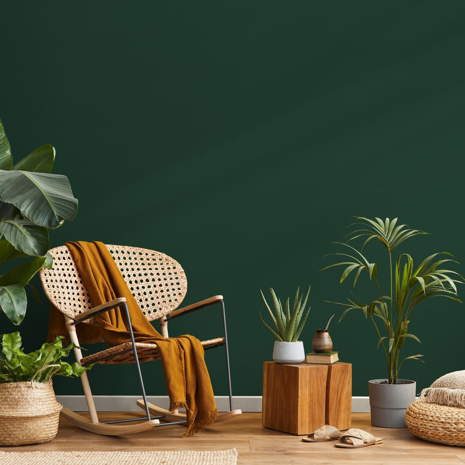 Cedar Green Wallpaper / Solid Color / Available in Dark Pine and Evergreen - E197