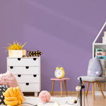 Glossy Grape Wallpaper, Peel and Stick Solid Color for Modern Accent Wall in Deep Purple - E214