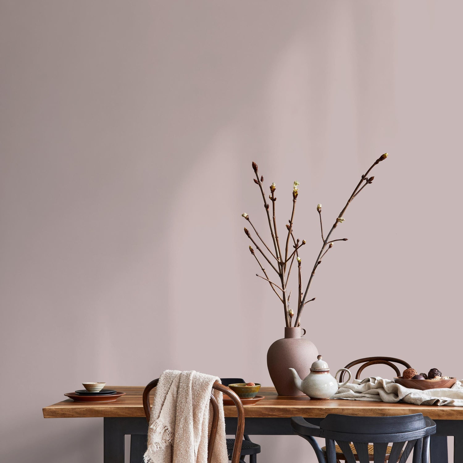 Champagne Mauve Wallpaper / Solid Color / A Muted Vintage Rose Pink Hue - E217