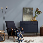 Soft Slate Blue Wallpaper / Solid Color / A Modern Minimalist Design in a Muted Blue-Grey - E224