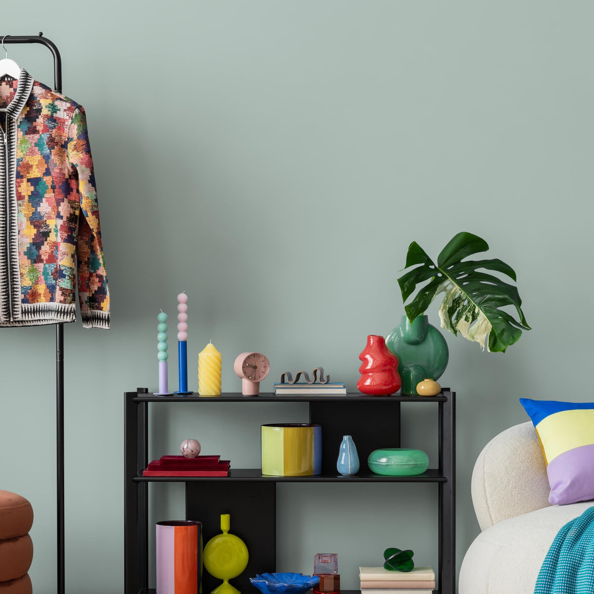 Misty Mint Wallpaper / Solid Color / A Minimalist Design in Soft Pastel Green - E228