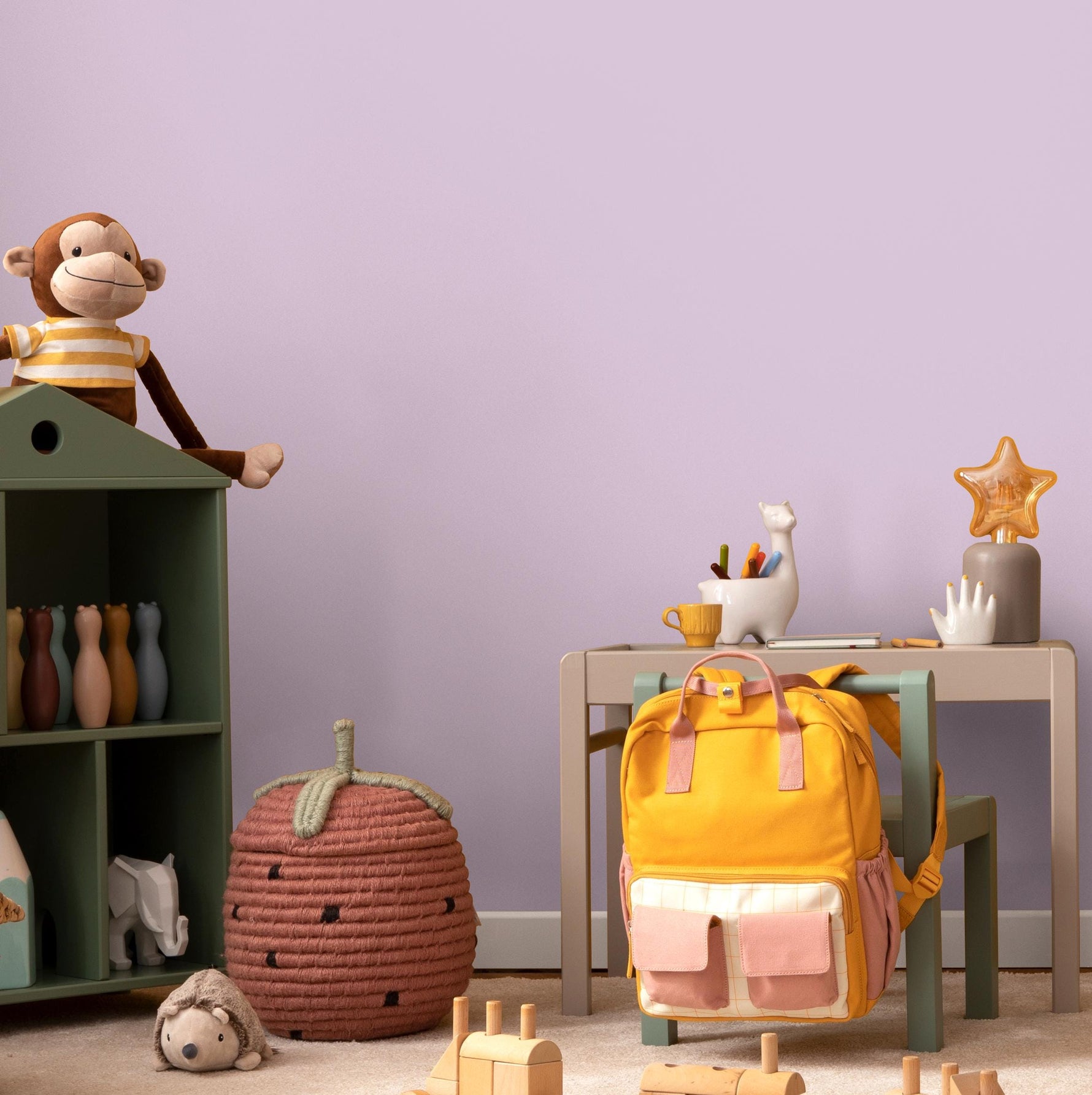 Orchid Blush Wallpaper / Solid Color / A Minimalist Design in Soft Mauve and Lavender - E222