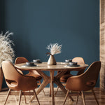 Coastal Steel Wallpaper / Solid Color / A Modern Minimalist Hue in Deep Steel Blue - E227