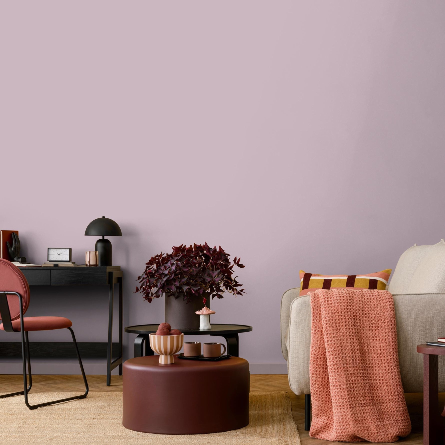 Misty Rose Wallpaper / Solid Color / A Simple Minimalist Design in Mauve Pink - E223