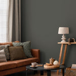 Charcoal Moss Wallpaper / Solid Color / Moody Minimalist Design in a Dark Greenish Gray - E205
