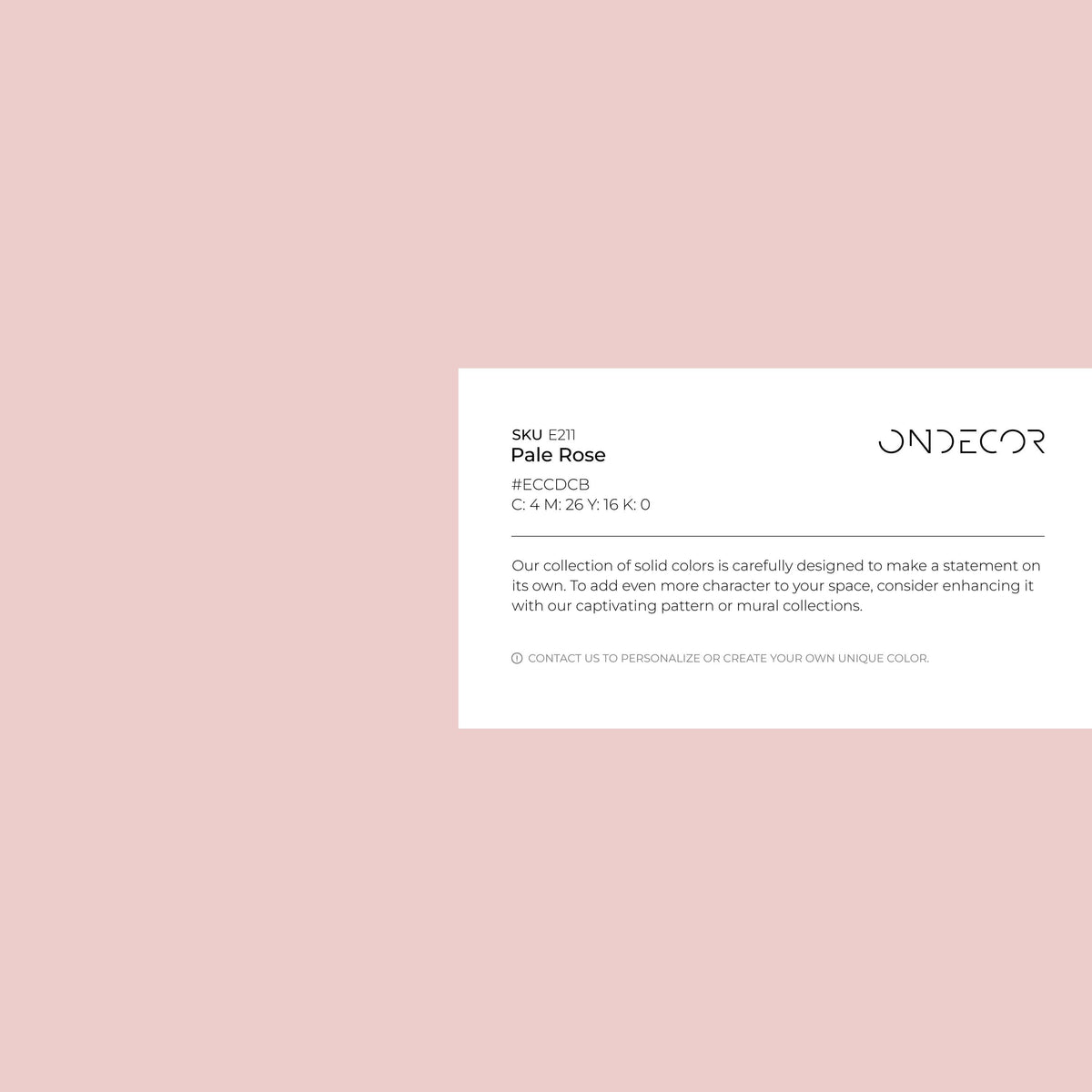 Pale Rose Wallpaper / Solid Color Peel and Stick for a Modern Minimalist Accent Wall in Dusty Pink - E211