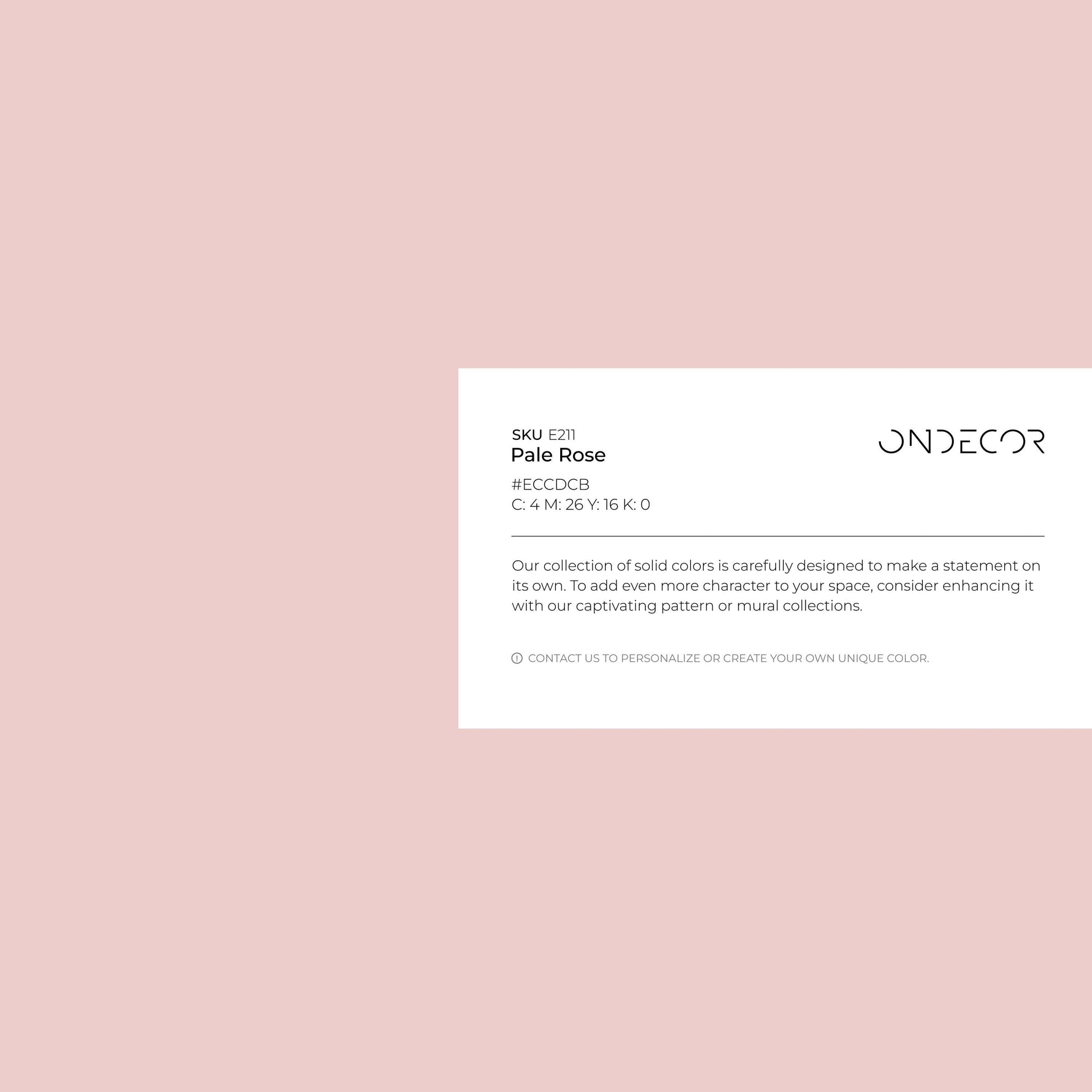 Pale Rose Wallpaper / Solid Color Peel and Stick for a Modern Minimalist Accent Wall in Dusty Pink - E211