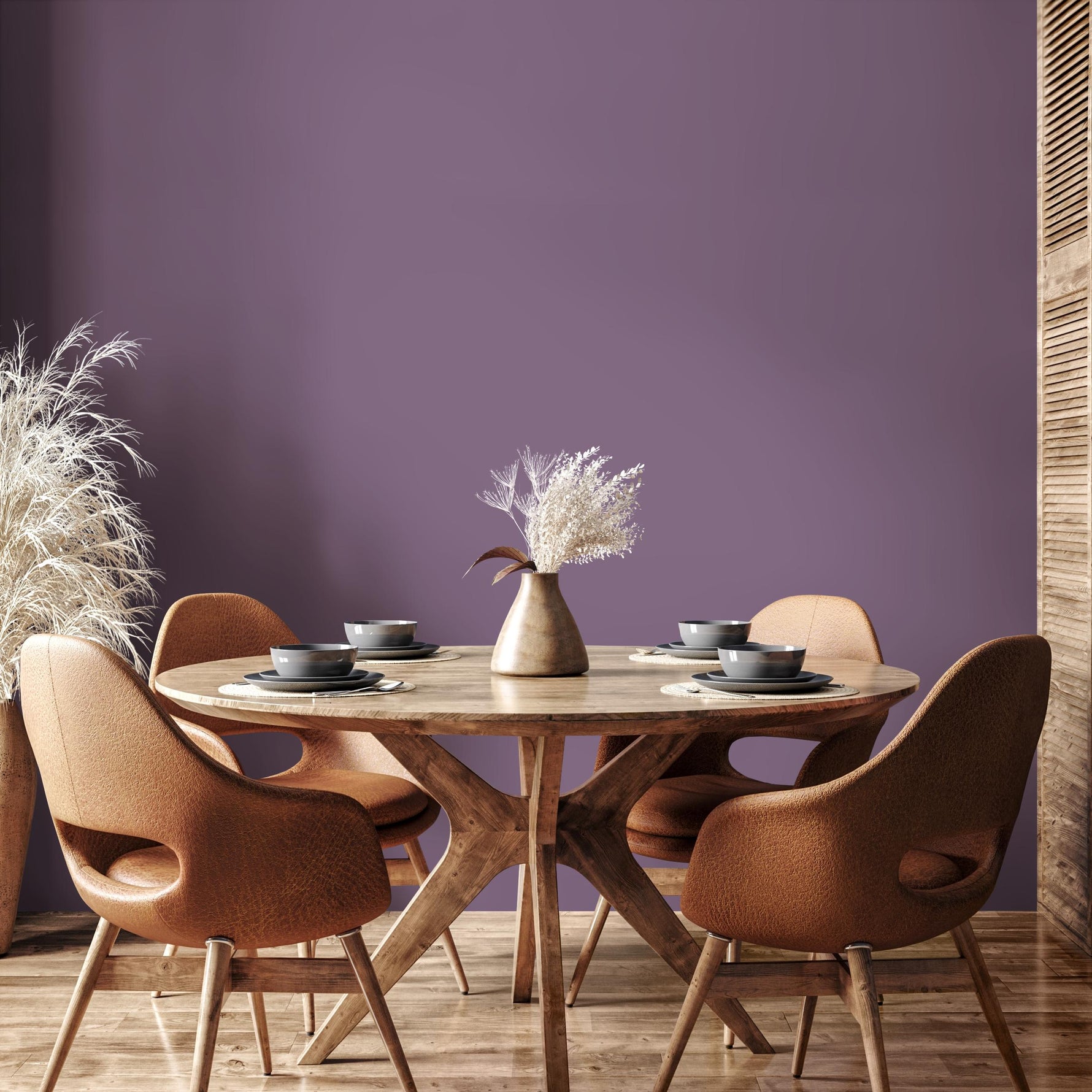 Shadow Orchid Wallpaper Featuring a Solid Color in a Muted Orchid Purple - E216