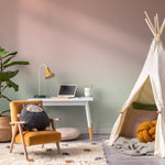 Ombre Wallpaper with a Soft Blend in Dusty Rose and Sage Green - E249