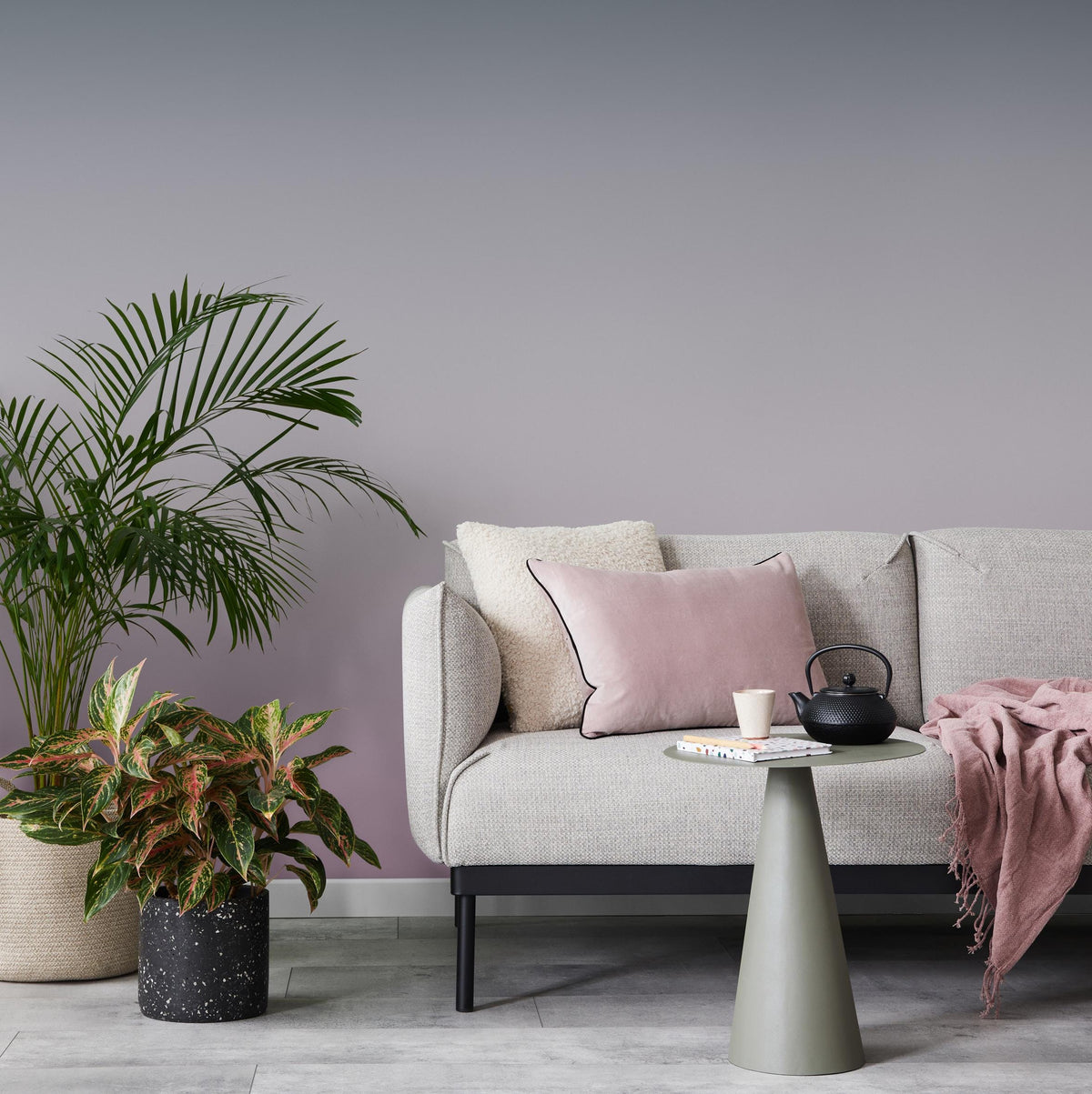 Ombre Wallpaper with a Vertical Fade in Purple, Grey, and Blue - E261