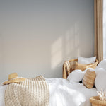 Abstract Wallpaper with Wavy Mid Century Shapes in Turquoise and Blue - E260