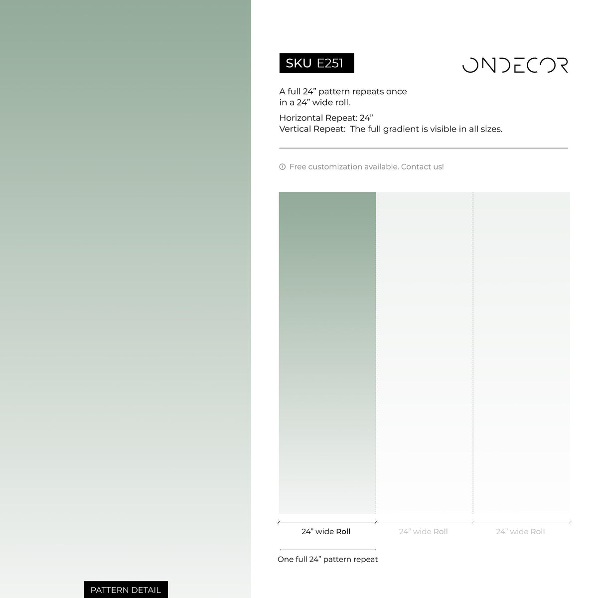 Solid Color Wallpaper with a Muted Finish in Sage Green - E251