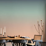 Ombre Wallpaper with a Soft Gradient in Teal and Peach - E259