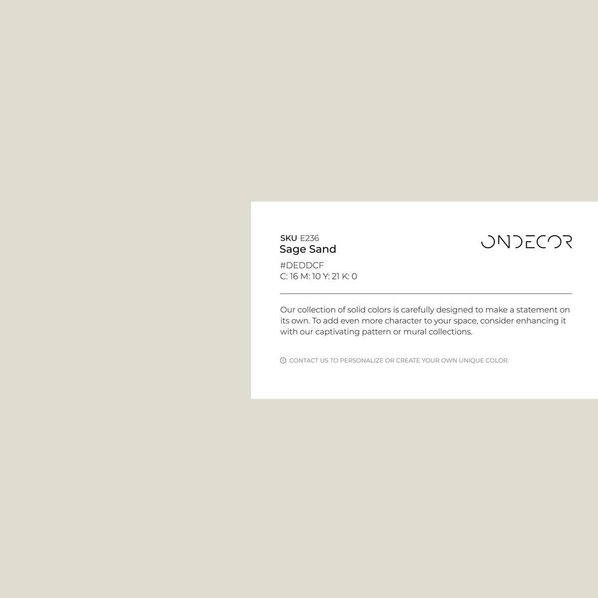 Sage Sand Wallpaper / Removable Wallpaper / Solid Color Minimalist Wall in Muted Pale Green - E236