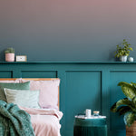 Ombre Wallpaper with a Dusty Rose and Slate Gray Gradient - E242