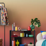 Ombre Wallpaper Featuring a Sunset Gradient in Terracotta, Orange, and Beige - E276
