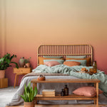 Ombre Wallpaper Featuring a Sunset Gradient in Terracotta, Orange, and Beige - E276