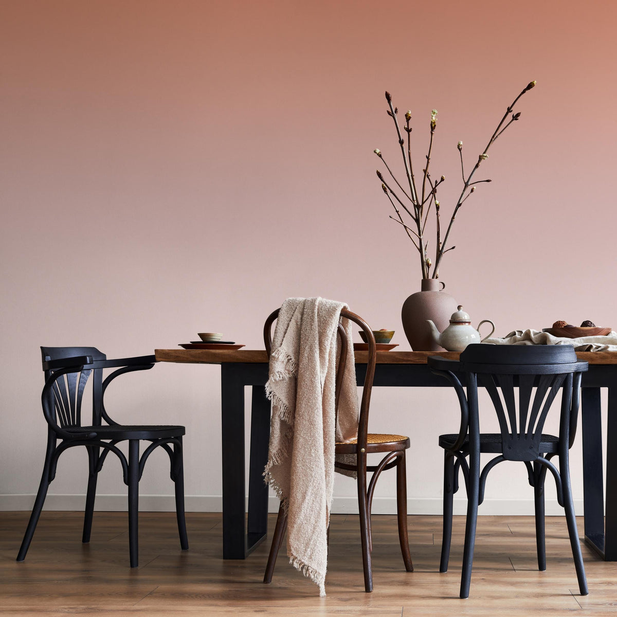 Ombre Wallpaper with a Terracotta and Dusty Rose Gradient - E277