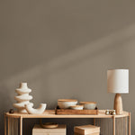 Driftwood Brown Wallpaper / Solid Color / Warm Neutral Wall in Earthy Taupe Greige - E181