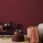 Deep Merlot Wallpaper / Solid Color / A Moody and Sophisticated Wall Covering in Burgundy and Wine Red - E151