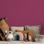 Velvet Bloom Wallpaper / Solid Color / Available in Deep Magenta Pink - E155