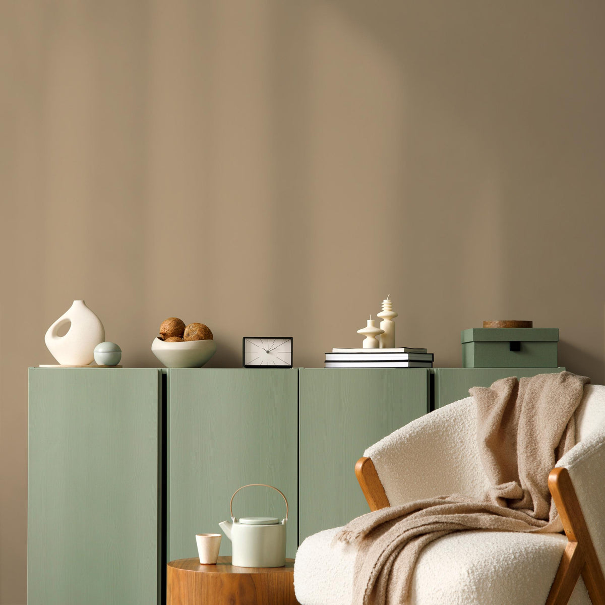 Golden Sand Wallpaper / Solid Color / Available in Warm Beige and Light Taupe - E184