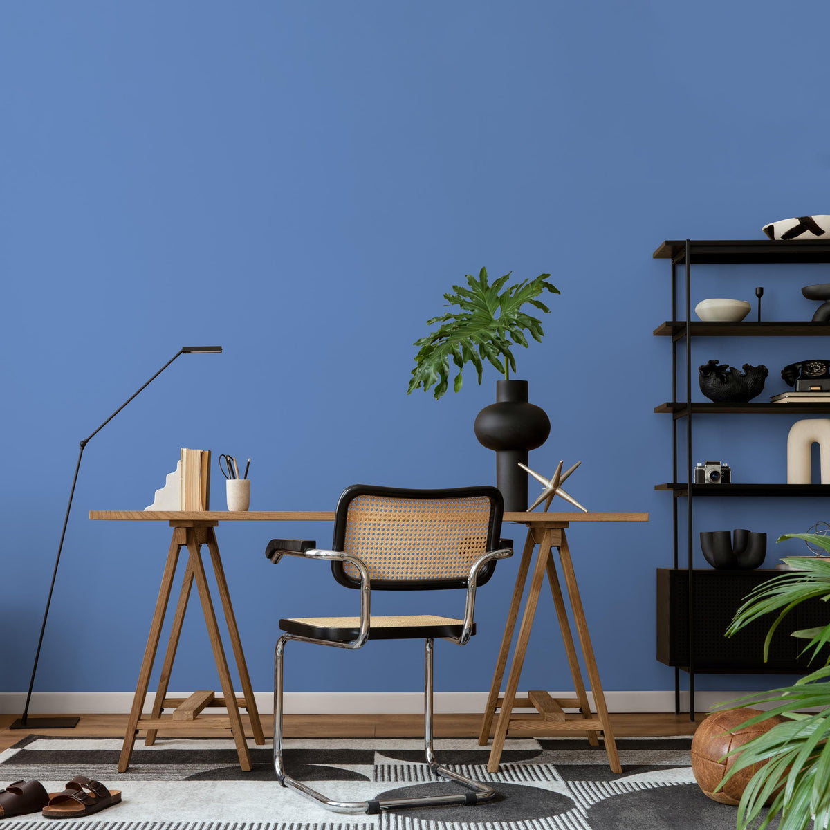 Clear Sky Wallpaper / Solid Color / A Minimalist Wall Covering in Serene Blue - E166