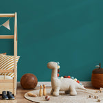 Teal Stone Wallpaper / Solid Color Removable Wallpaper for a Modern Minimalist Accent Wall in Rich Blue-Green - E174