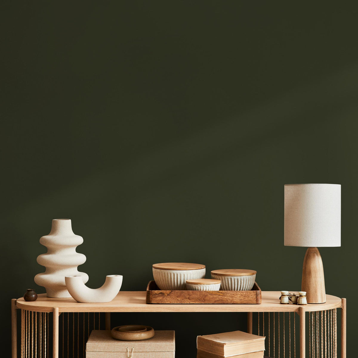 Forest Coal Wallpaper / Solid Color Featuring a Rich and Moody Dark Forest Green - E194