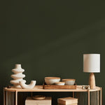 Forest Coal Wallpaper / Solid Color Featuring a Rich and Moody Dark Forest Green - E194