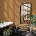 Golden Caramel Wallpaper / Solid Color / A Warm Earth Tone Design in Deep Mustard and Golden Brown - E200