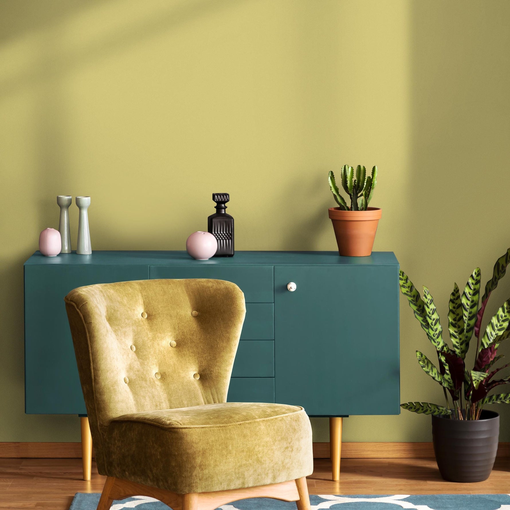 Golden Flax Wallpaper / Solid Color / Available in Warm Yellow and Pale Gold - E202