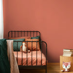 Coral Spice Wallpaper / Solid Color in a Warm Terracotta Orange Hue - E159