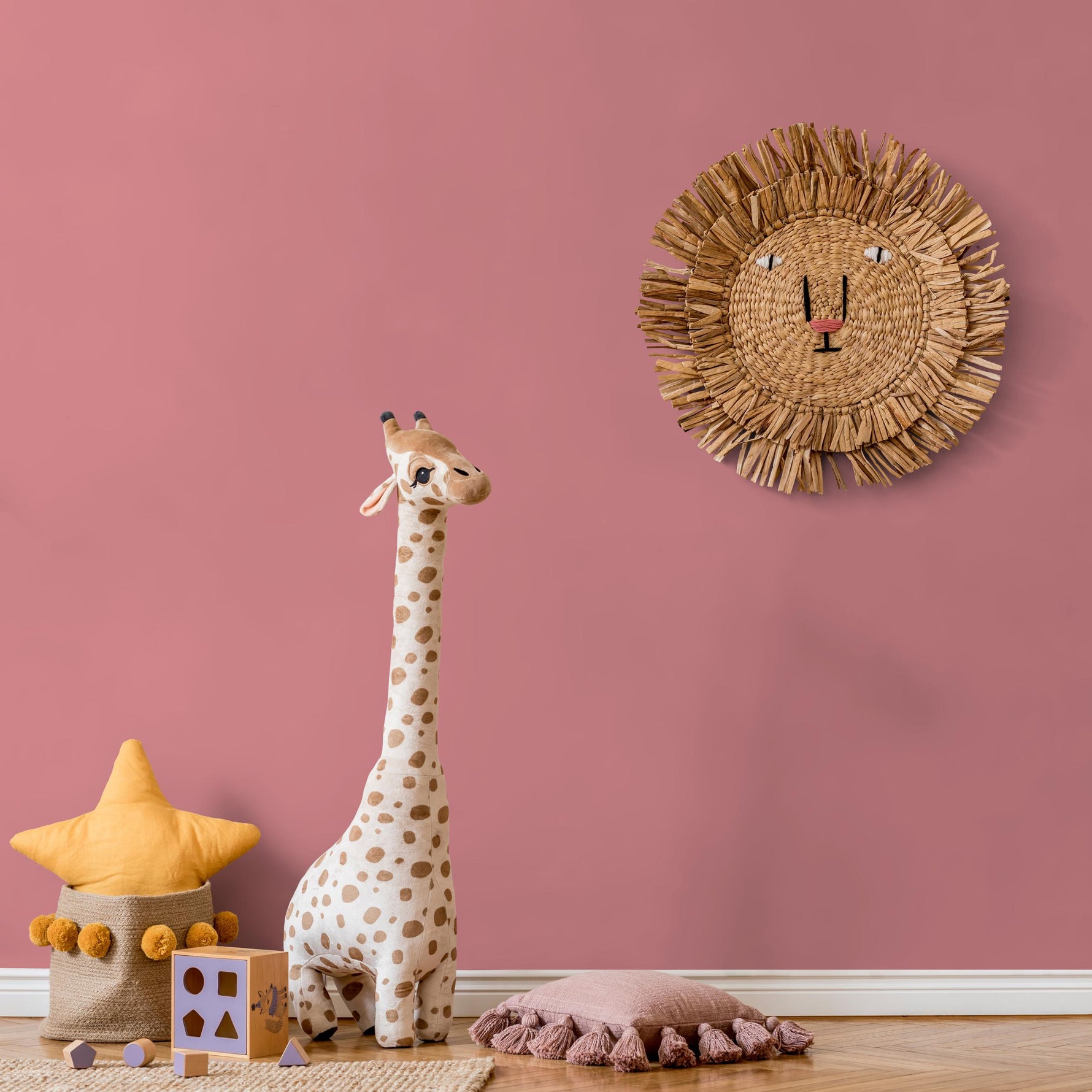 Coral Blush Wallpaper / Solid Color / Minimalist Accent Wall in a Warm Dusty Rose - E161