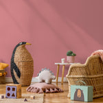 Coral Blush Wallpaper / Solid Color / Minimalist Accent Wall in a Warm Dusty Rose - E161