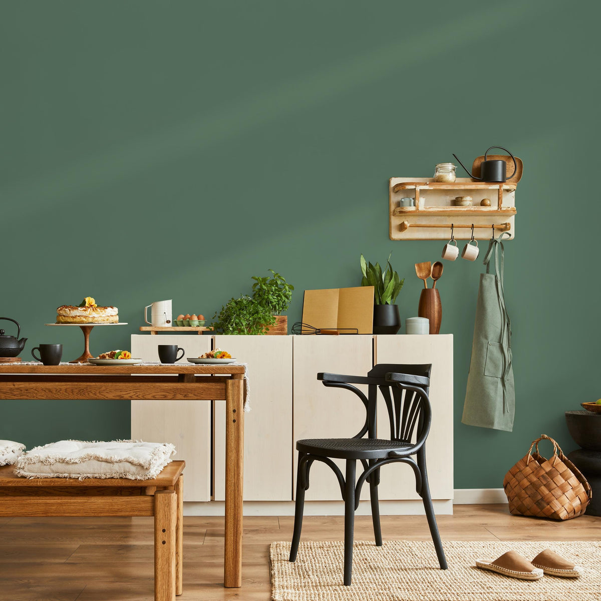 Quiet Laurel Wallpaper / Solid Color / Featuring a Muted Sage Green - E193