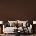 Roasted Chestnut Wallpaper / Solid Color / Minimalist Style in a Deep Earthy Brown - E146