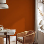 Spiced Ochre Wallpaper / Solid Color / Modern Minimalist Style in Warm Terracotta and Burnt Orange - E149