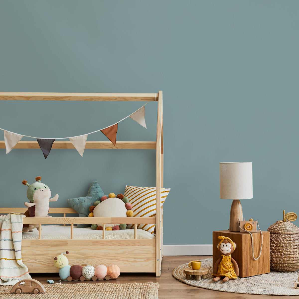 Seafoam Blue Wallpaper / Solid Color / A Minimalist Design in a Calming Dusty Blue - E172