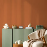 Sunbaked Orange Wallpaper / Solid Color / A Modern Minimalist Design in a Warm Terracotta and Clay Hue - E148