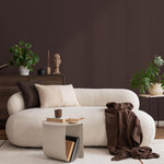 Smoke Mocha Wallpaper / Solid Color / Warm Neutral Accent in Muted Brown and Gray Tones - E152