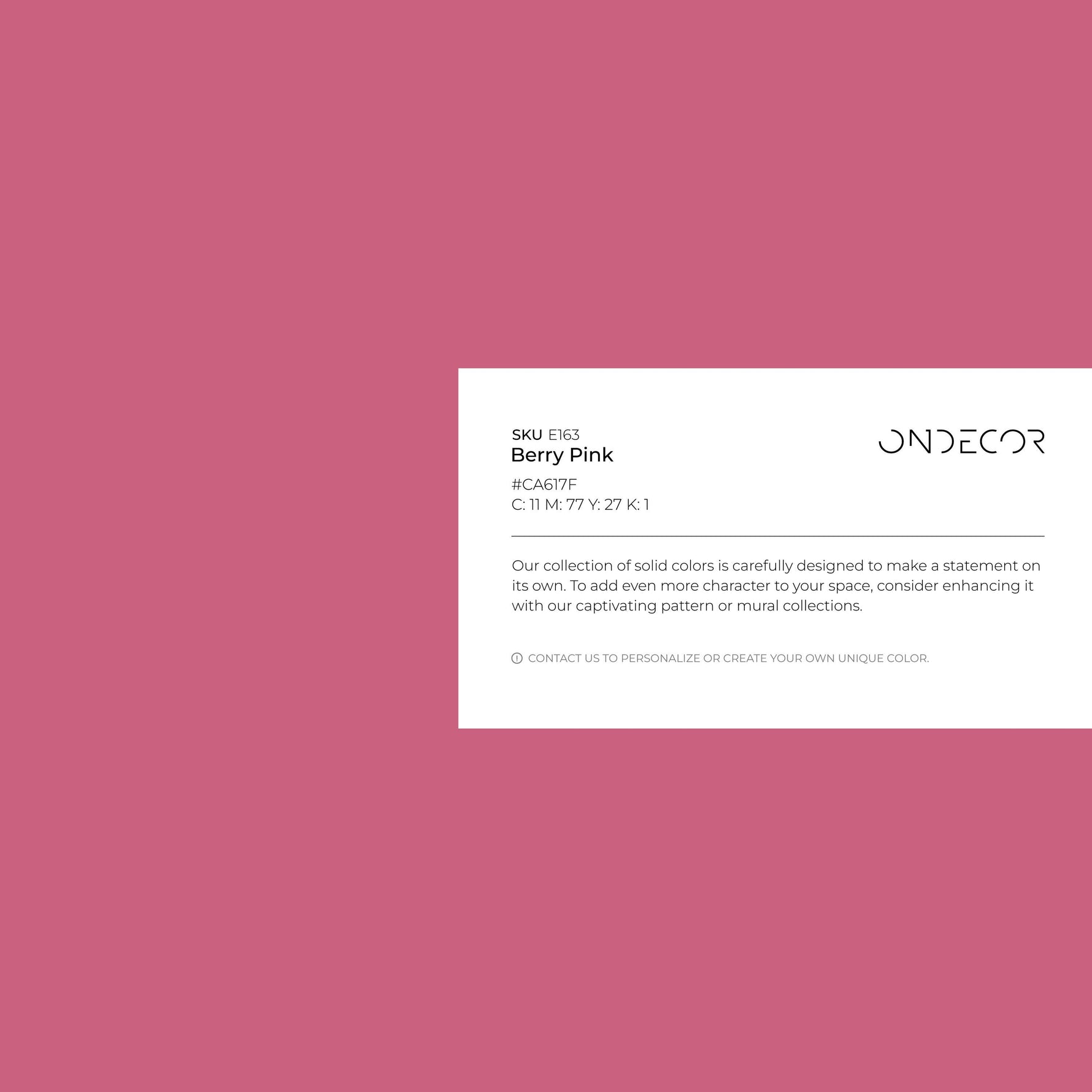 Berry Pink Wallpaper / Solid Color Featuring a Bold and Vibrant Hue in Magenta and Fuchsia - E163