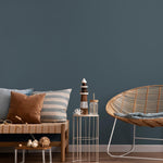 Storm Coast Solid Color Wallpaper - Removable Peel and Stick for a Moody Accent Wall in Slate Gray, Steel Blue and Teal - E170