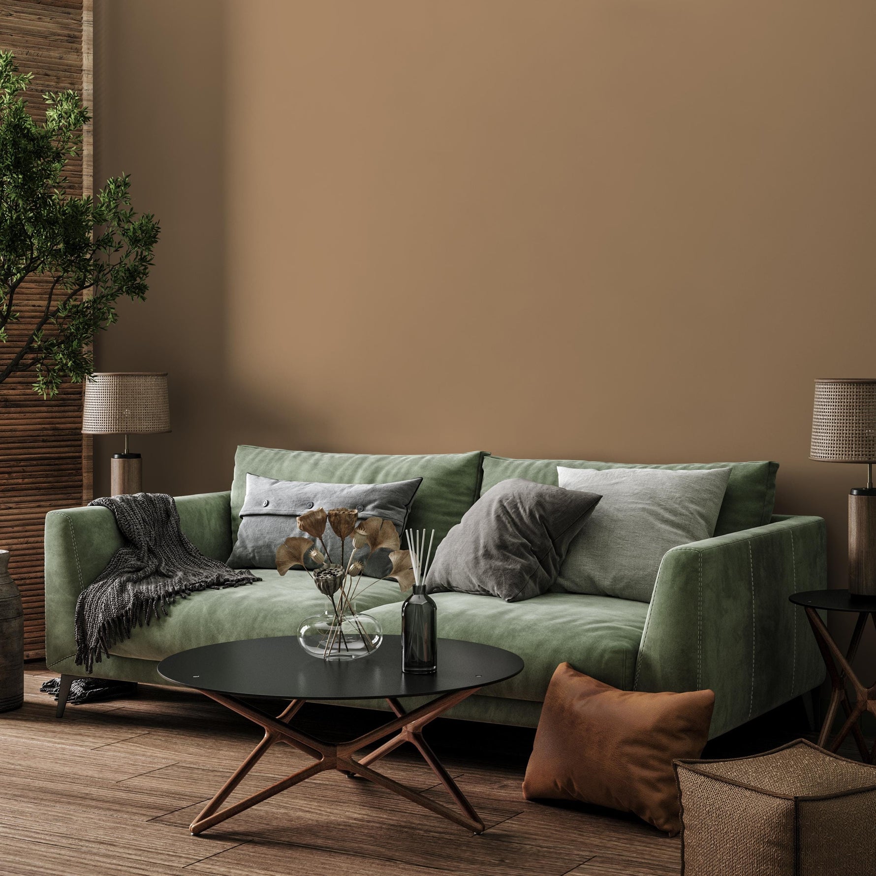 Caramel Earth Wallpaper / Solid Color / Available in Warm Tan, Earthy Brown, and Neutral Taupe - E185