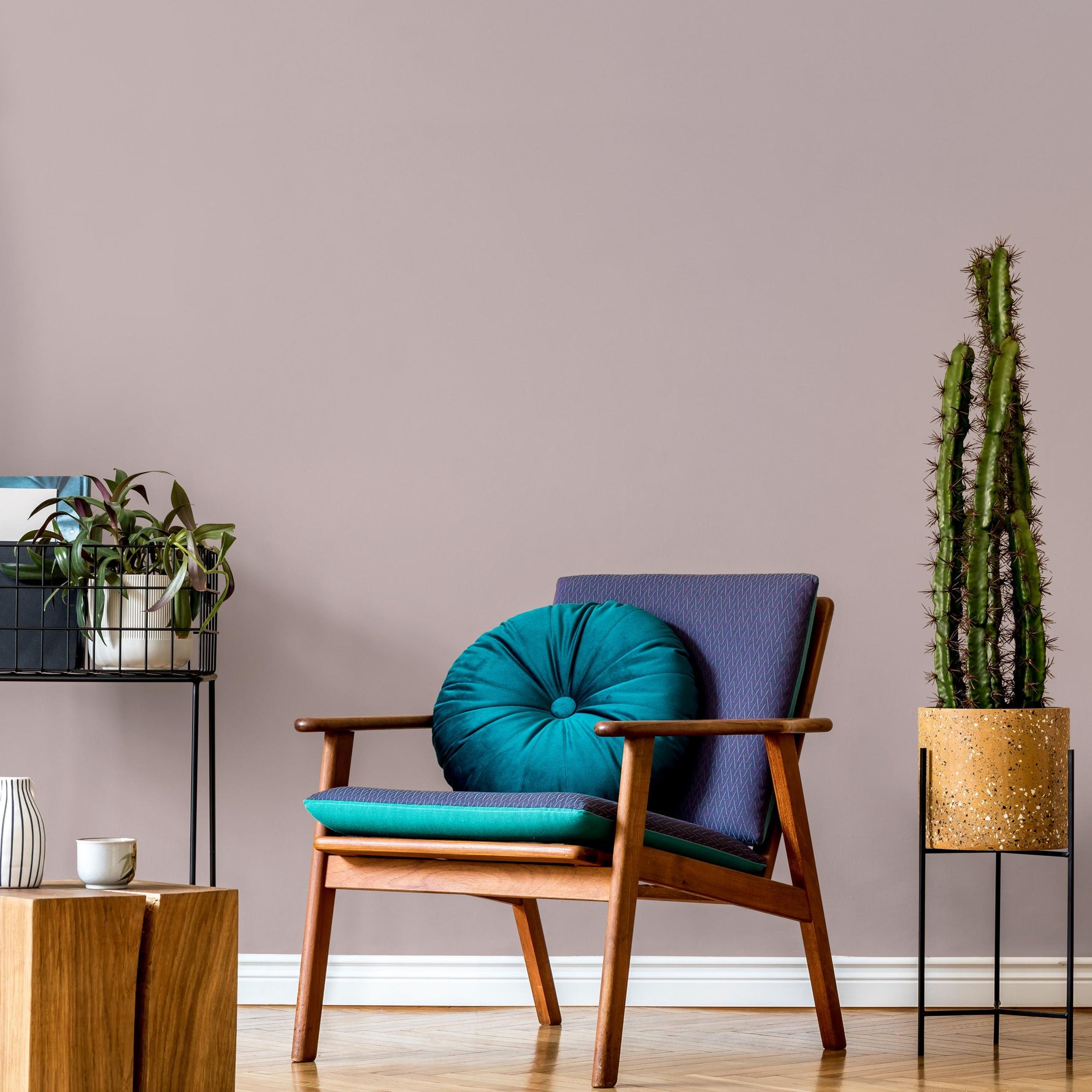 Champagne Mauve Wallpaper / Solid Color / A Muted Vintage Rose Pink Hue - E217